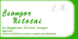 csongor milotai business card